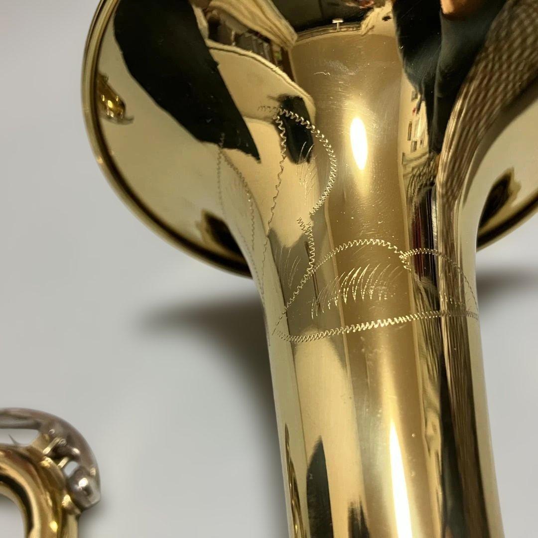 トランペット　本体　付属品　ケース　セット　ミュート付き　模様入り