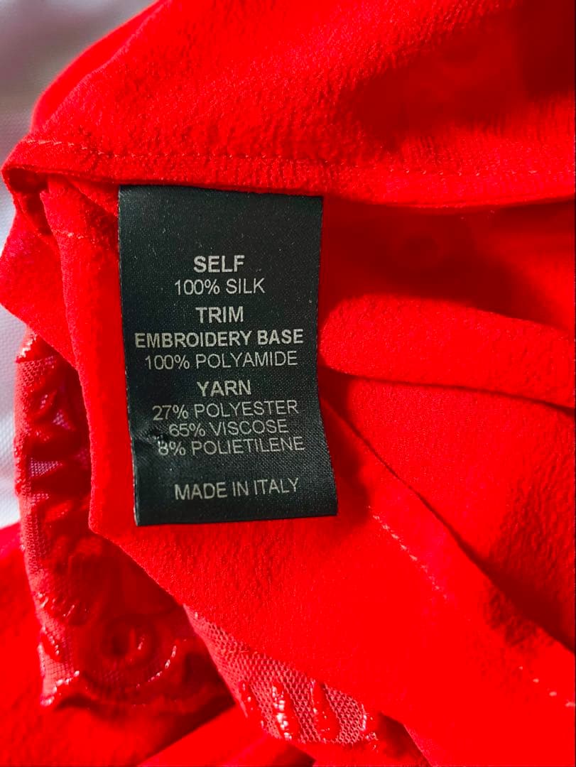 MERYLL ROGGE メリルロッゲ 赤 スカラップ ワンピース 44