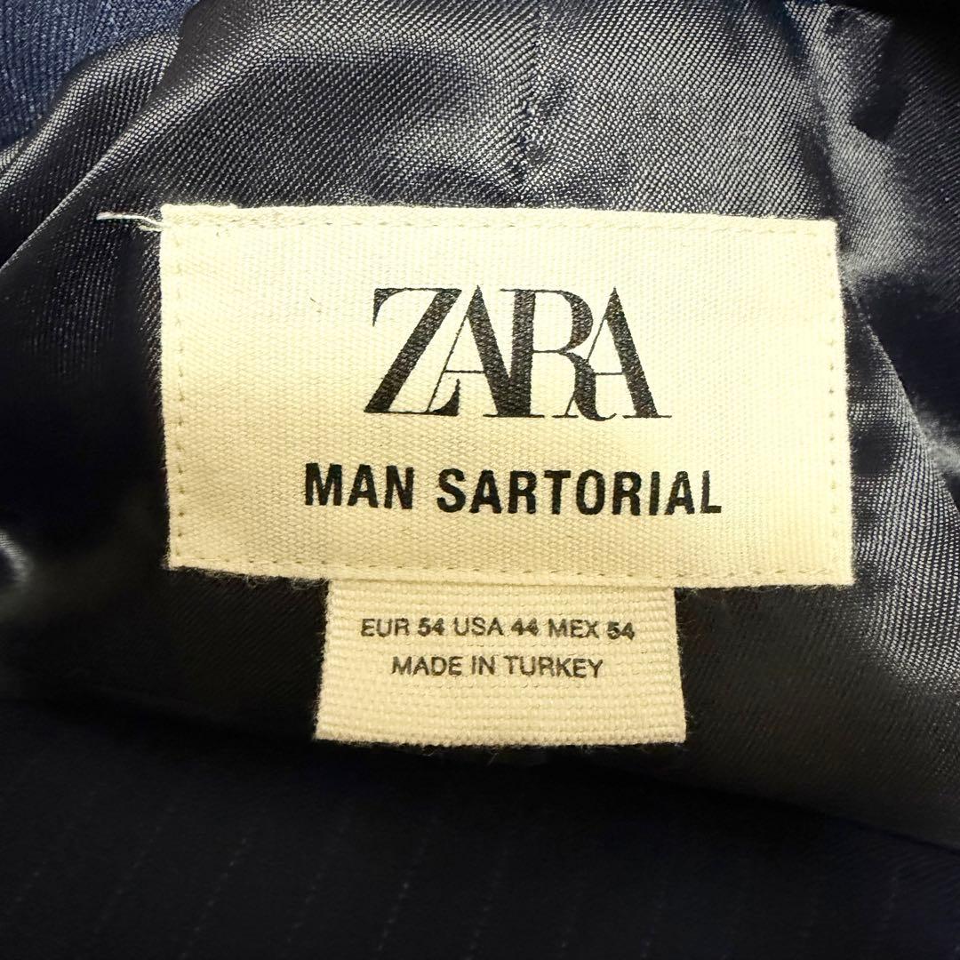 【美品】ZARA MAN SARTORIAL セットアップ 紺 ストライプ　54