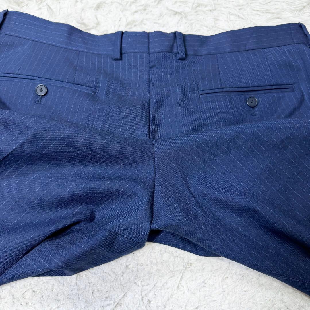 【美品】ZARA MAN SARTORIAL セットアップ 紺 ストライプ　54