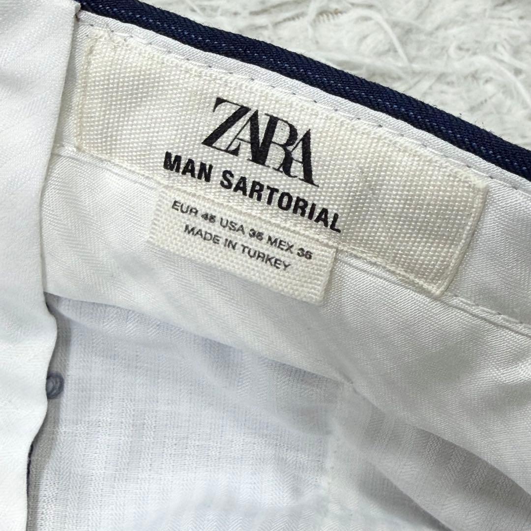 【美品】ZARA MAN SARTORIAL セットアップ 紺 ストライプ　54