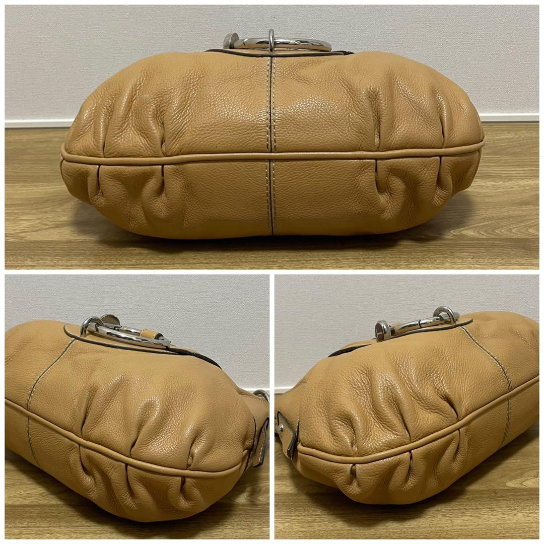 《美品》TOD’S （トッズ）レザー ショルダーバッグ ライトブラウン