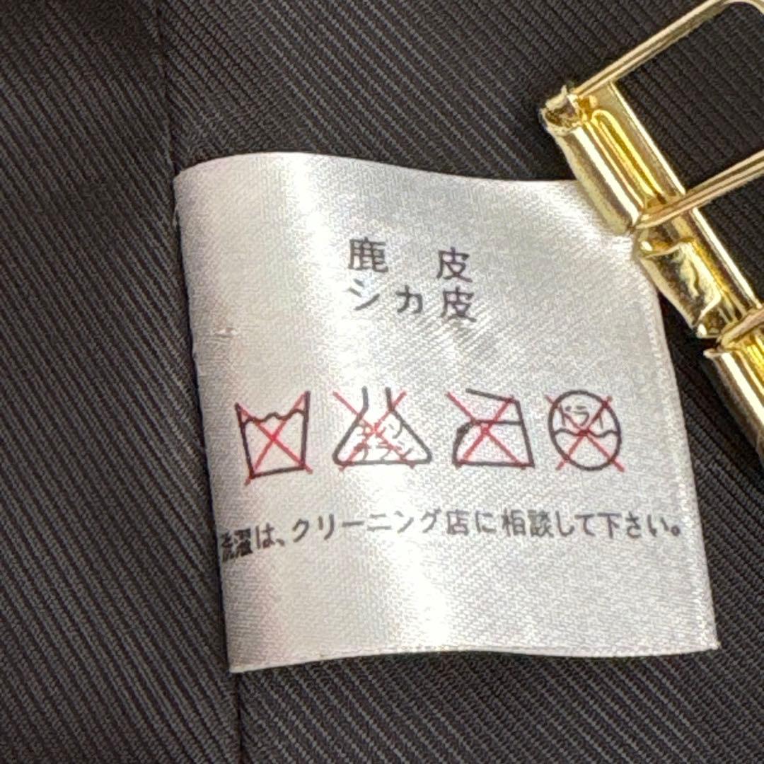 ITALYMODE 鹿皮　Deerskin ロングコート　ブラック　リアルレザー