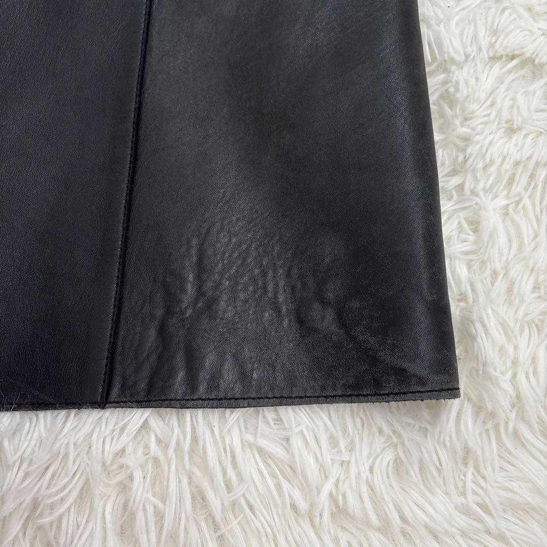 ITALYMODE 鹿皮　Deerskin ロングコート　ブラック　リアルレザー