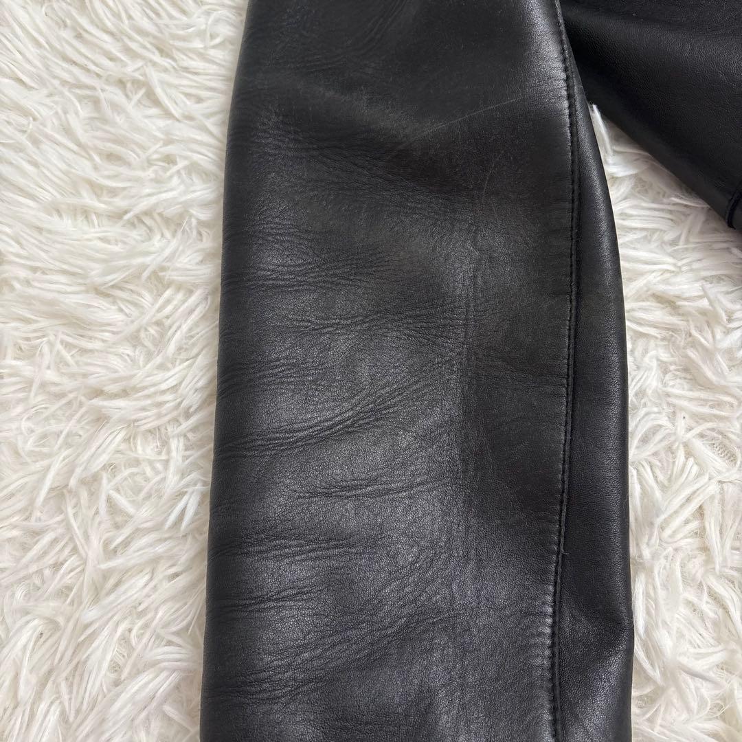 ITALYMODE 鹿皮　Deerskin ロングコート　ブラック　リアルレザー