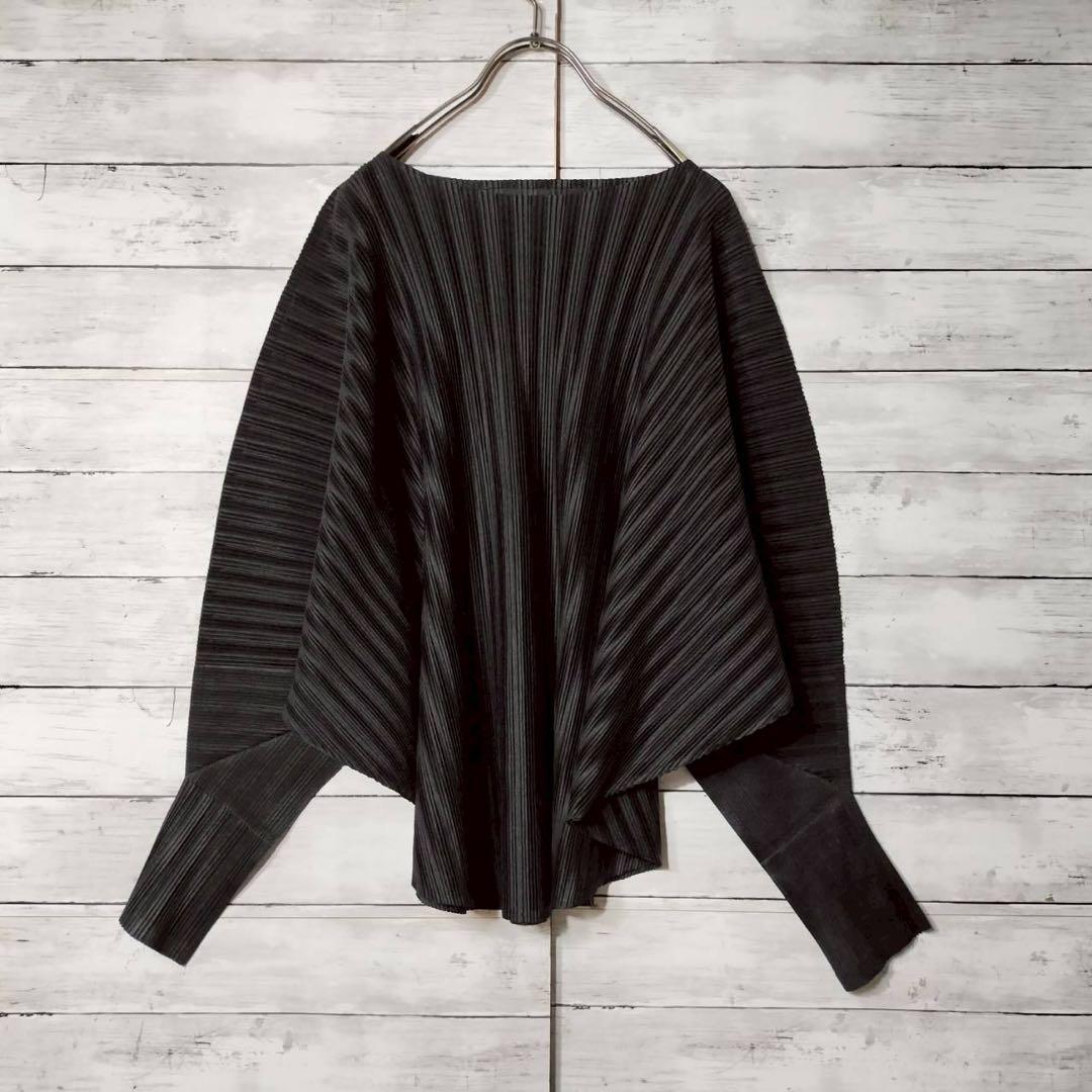 プリーツプリーズ イッセイミヤケ 長袖カットソー ハーフムーン 半円