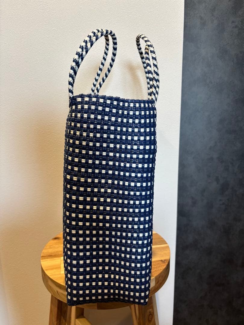 Letra レトラ メルカドバッグ かごバッグ M ミニチェック