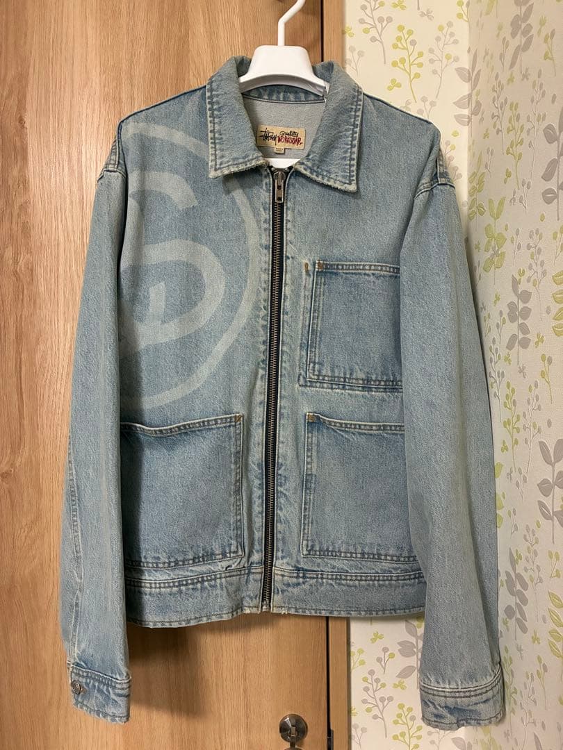 Stussy ステューシーデニムジャケット Mサイズ ライトブルー