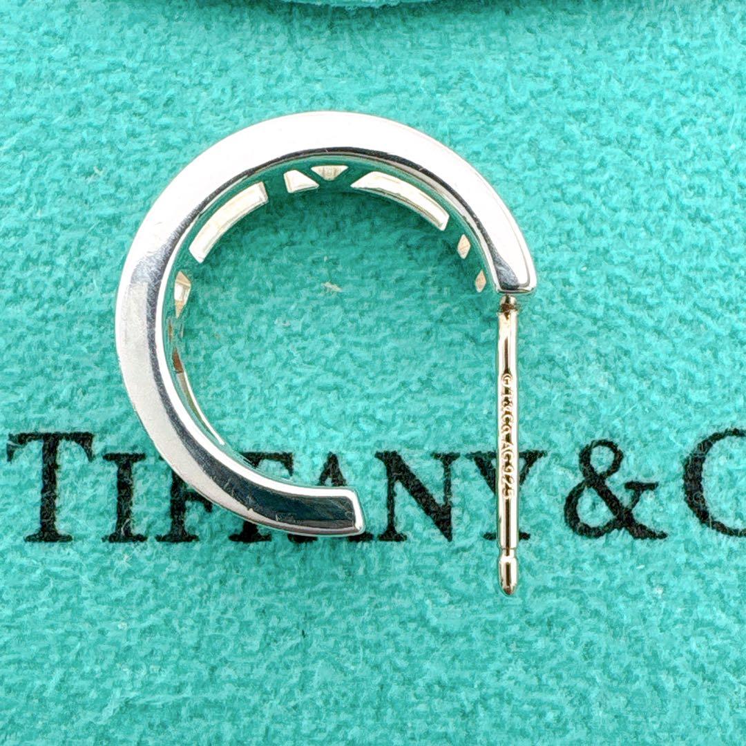 極美品 ティファニー オープン アトラス フープ ピアス シルバー925