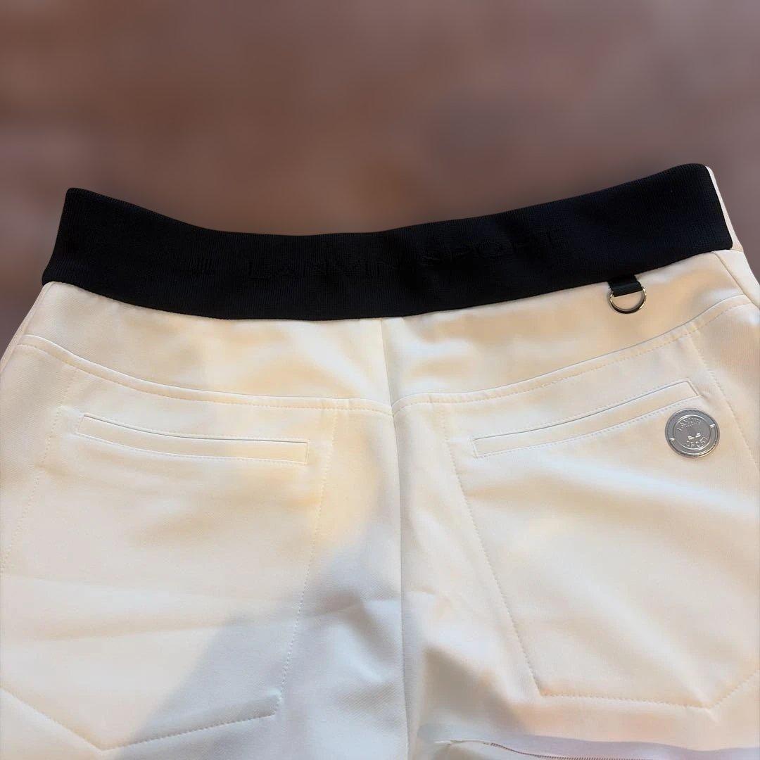 ランバンスポール 　ホワイトスリムフィットパンツ42