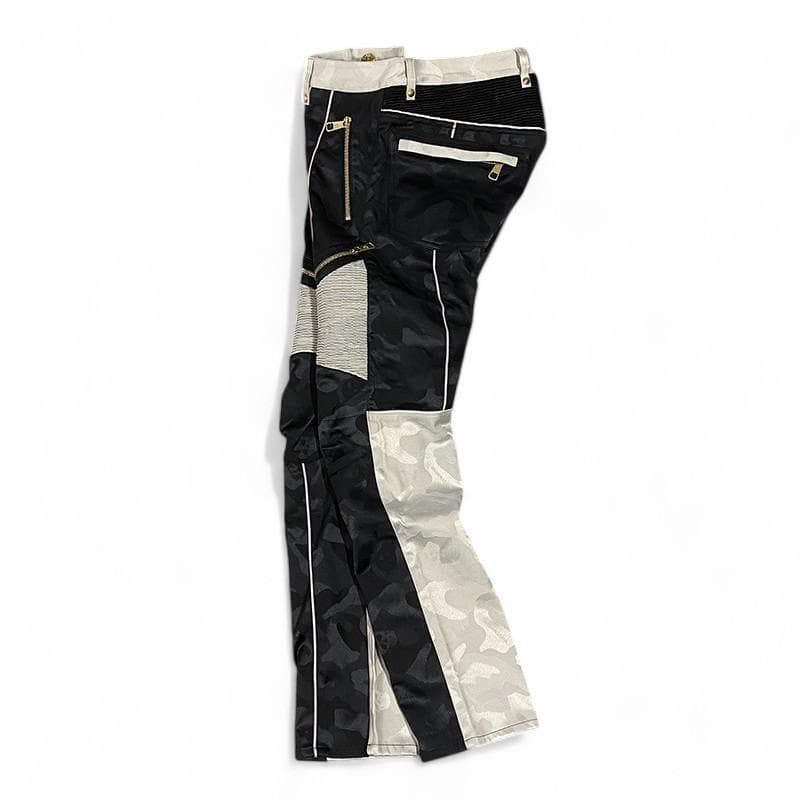 マークアンドロナ ストレッチパンツ カモフラ 迷彩柄 ブラック S