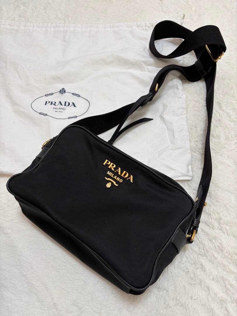 【袋付き】♡PRADA♡ナイロン　ショルダーバッグ　ブラック　正規品