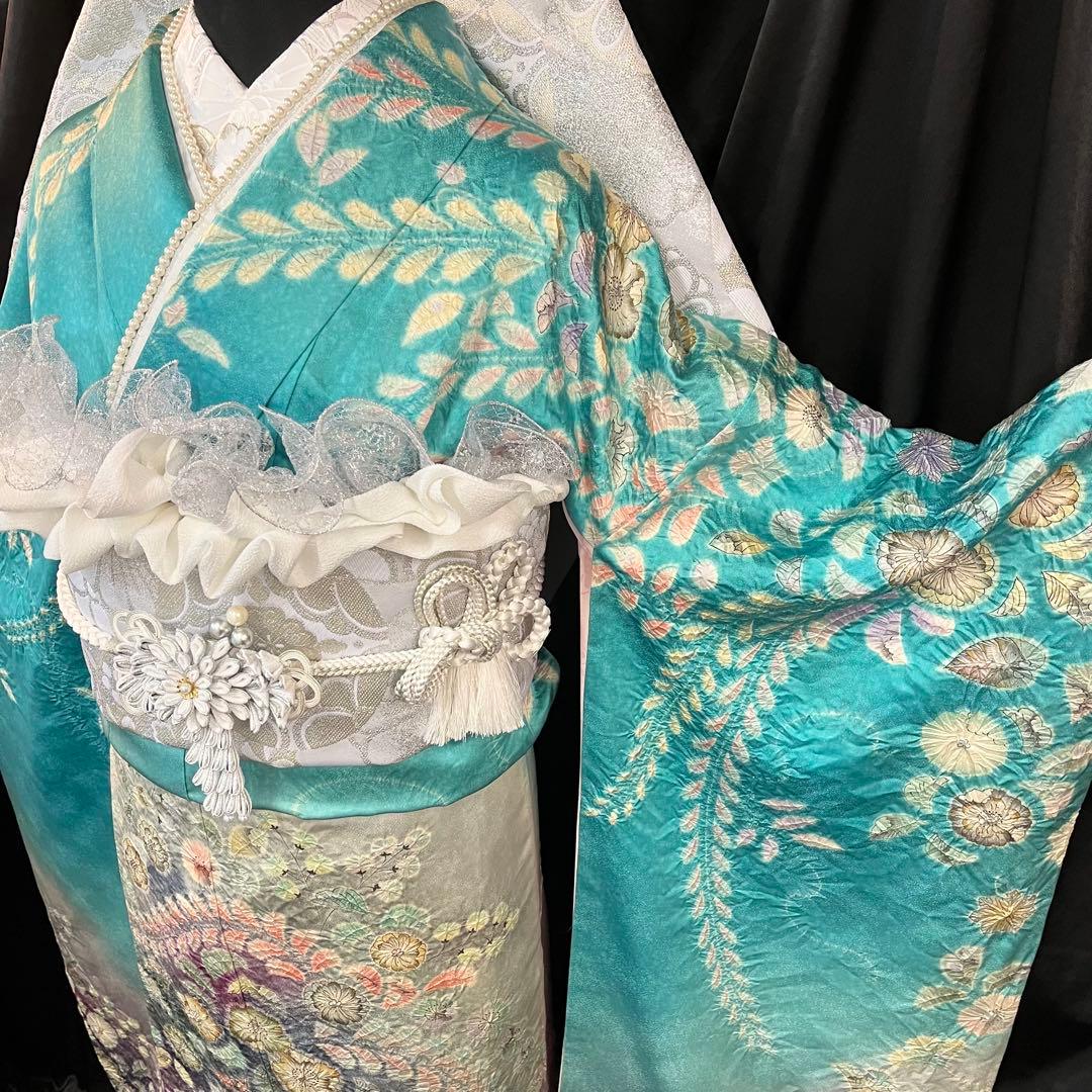 ■逸品■作家落款入り■辻が花■花絞り■正絹振袖フルセット■成人式■振り袖