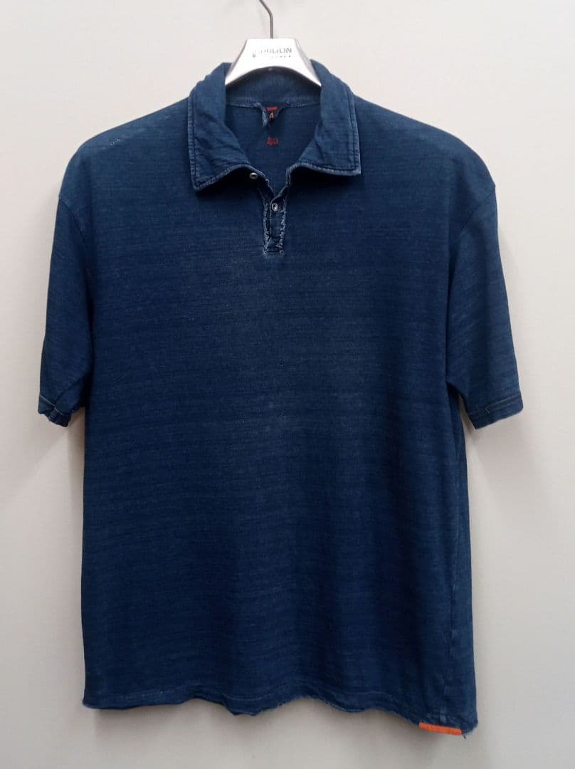 けんいちろう 45rpm インディゴポロシャツ
