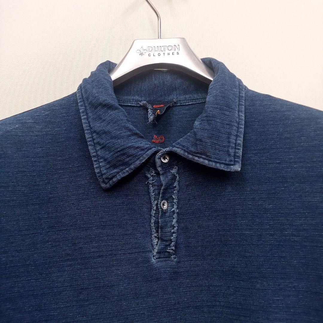 けんいちろう 45rpm インディゴポロシャツ