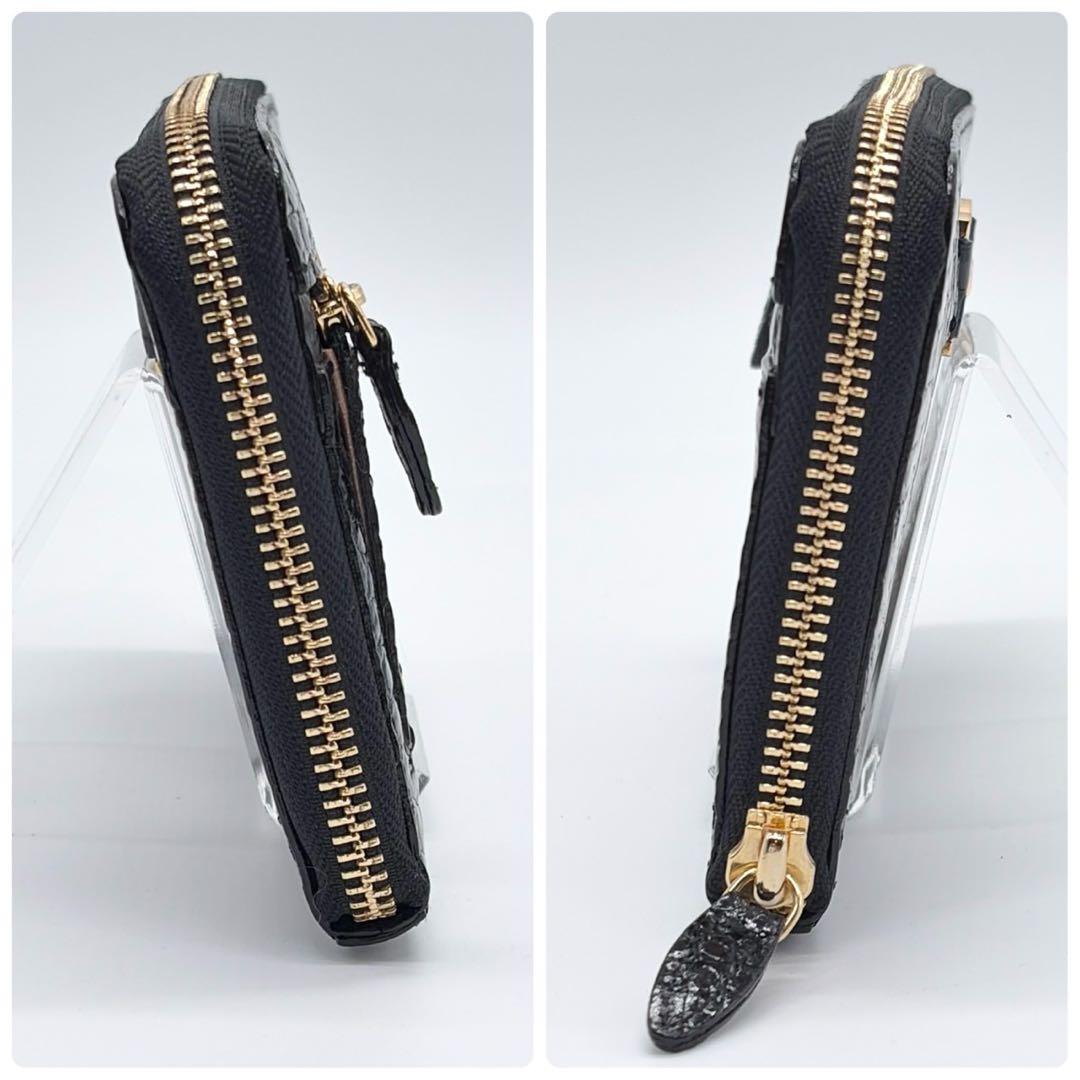 新品未使用 JRA 長財布 財布 ラウンドファスナー ブラック クロコダイル