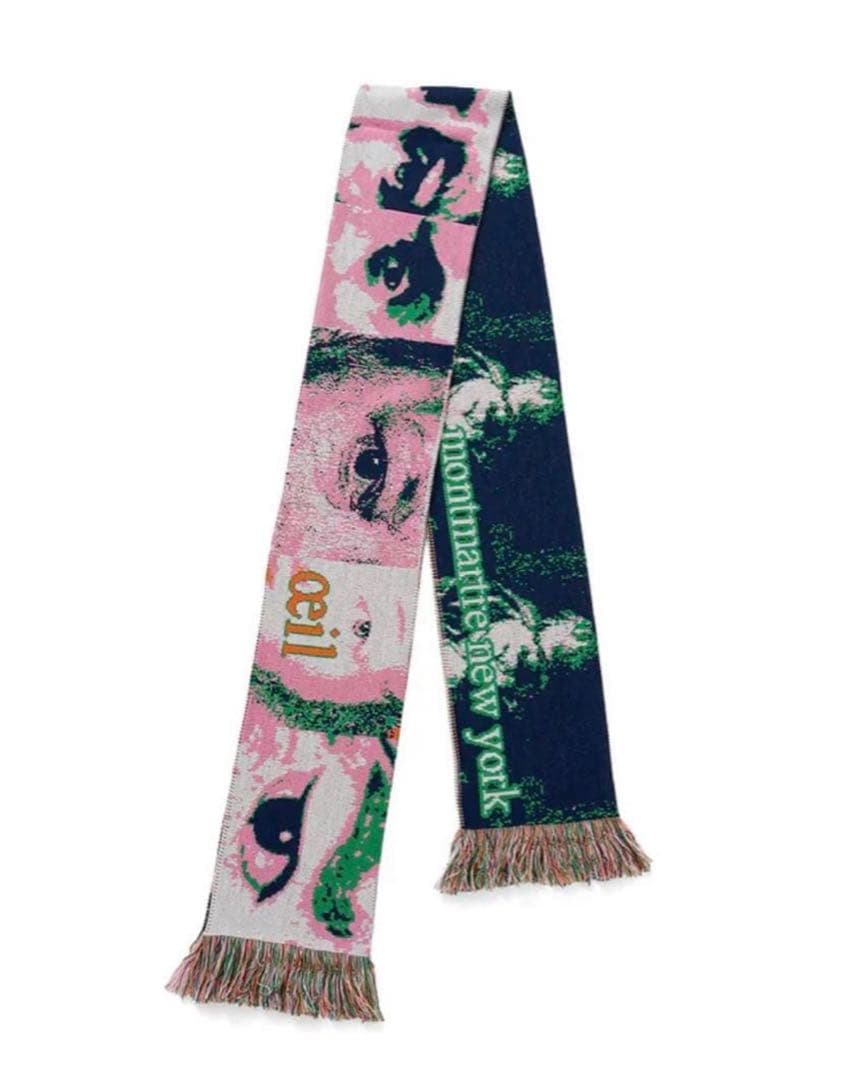 極美品　Montmartre New York Pink Oeil Scarf