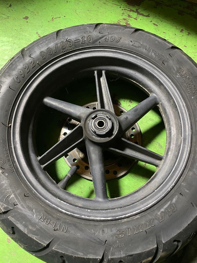 当時物ホンダ AF35 ライブディオZX 限定カラー車用ホイール前後セット