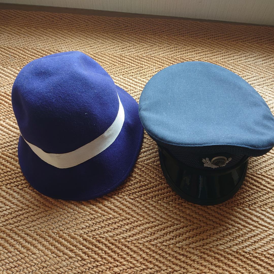 国鉄バス　車掌帽（男女セット）