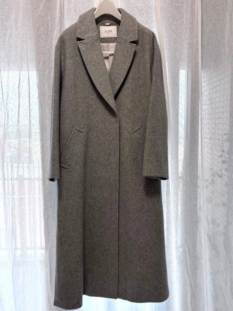 SLOVBE IENA ライトグレー ウール100% ロングコート