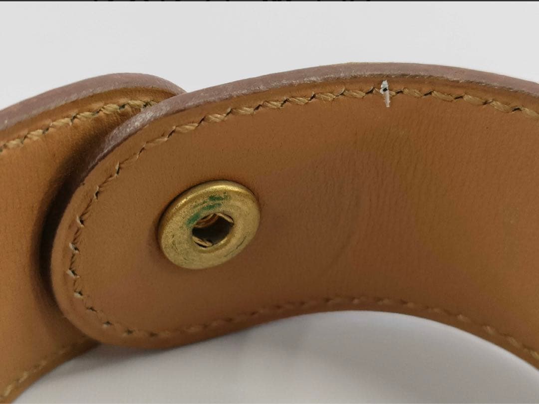 エルメス メドール ブレスレット バングル ブラウン ゴールド HERMES