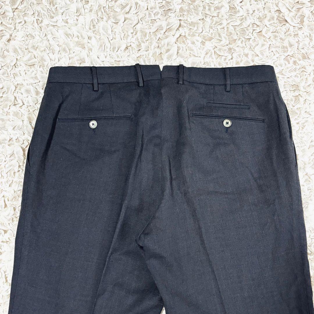 美品 ピーティートリノ スラックス パンツ トラベラー 洗える グレー 52