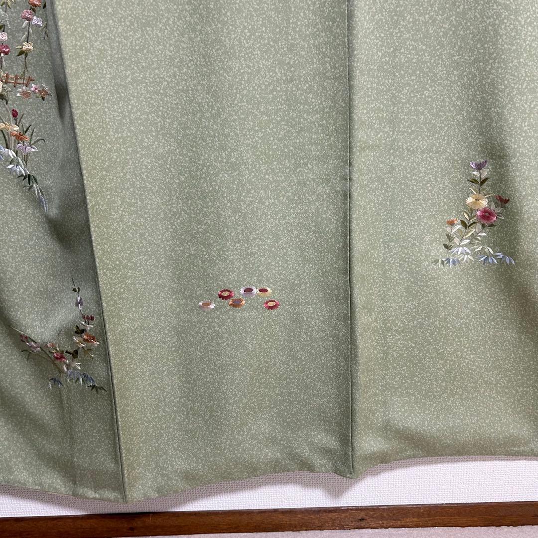 上品な手刺繍　風景画　訪問着　一つ紋　着物スキ倶楽部　７３９