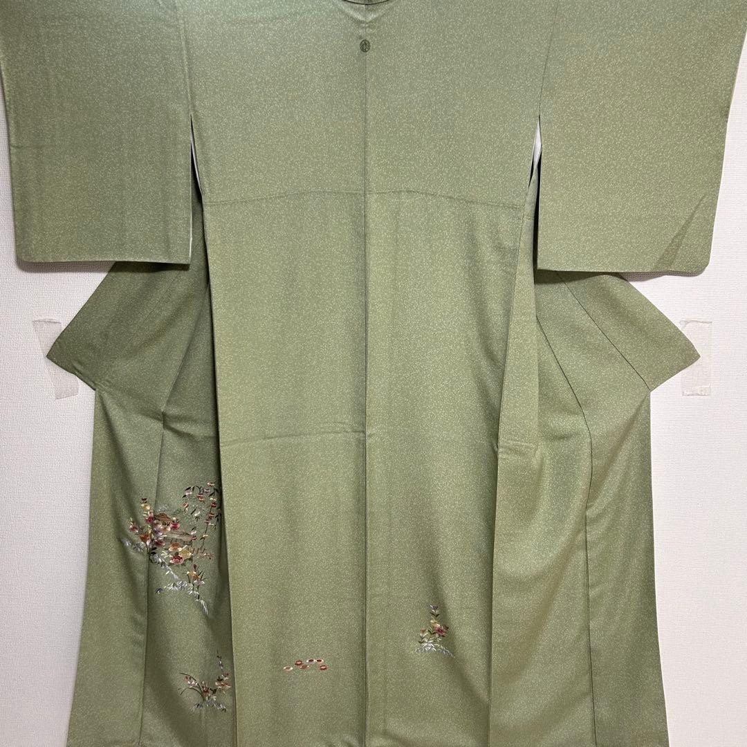 上品な手刺繍　風景画　訪問着　一つ紋　着物スキ倶楽部　７３９
