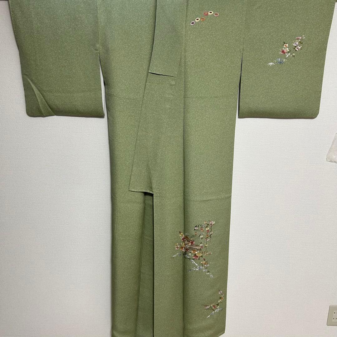 上品な手刺繍　風景画　訪問着　一つ紋　着物スキ倶楽部　７３９