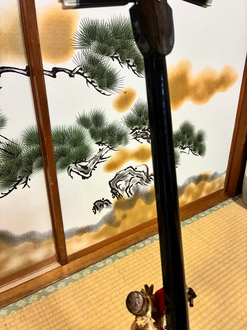 沖縄三線！黒木上質カマゴン！知念大工型！本張り【一枚張り】