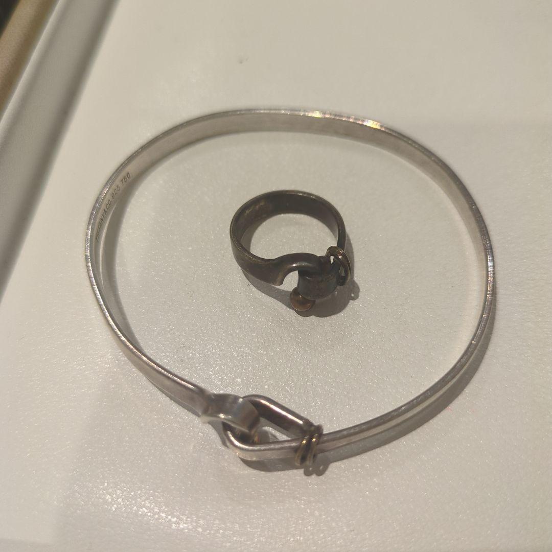 値下げ【セット商品】tiffany シルバーバングル とリング6号 シンプル