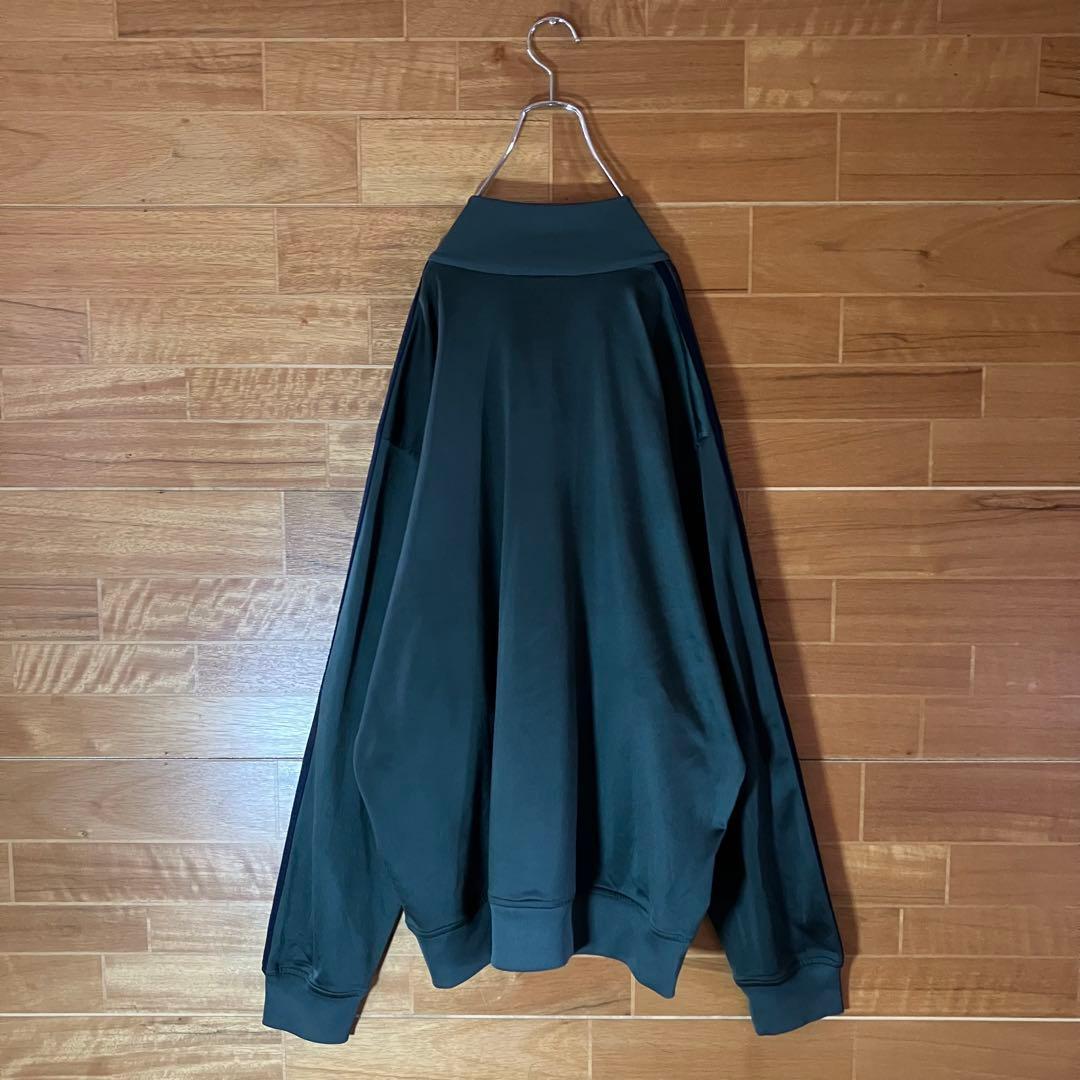【希少カラー】adidas トラックジャケット　ジャージ　緑　ハイネック　3XO