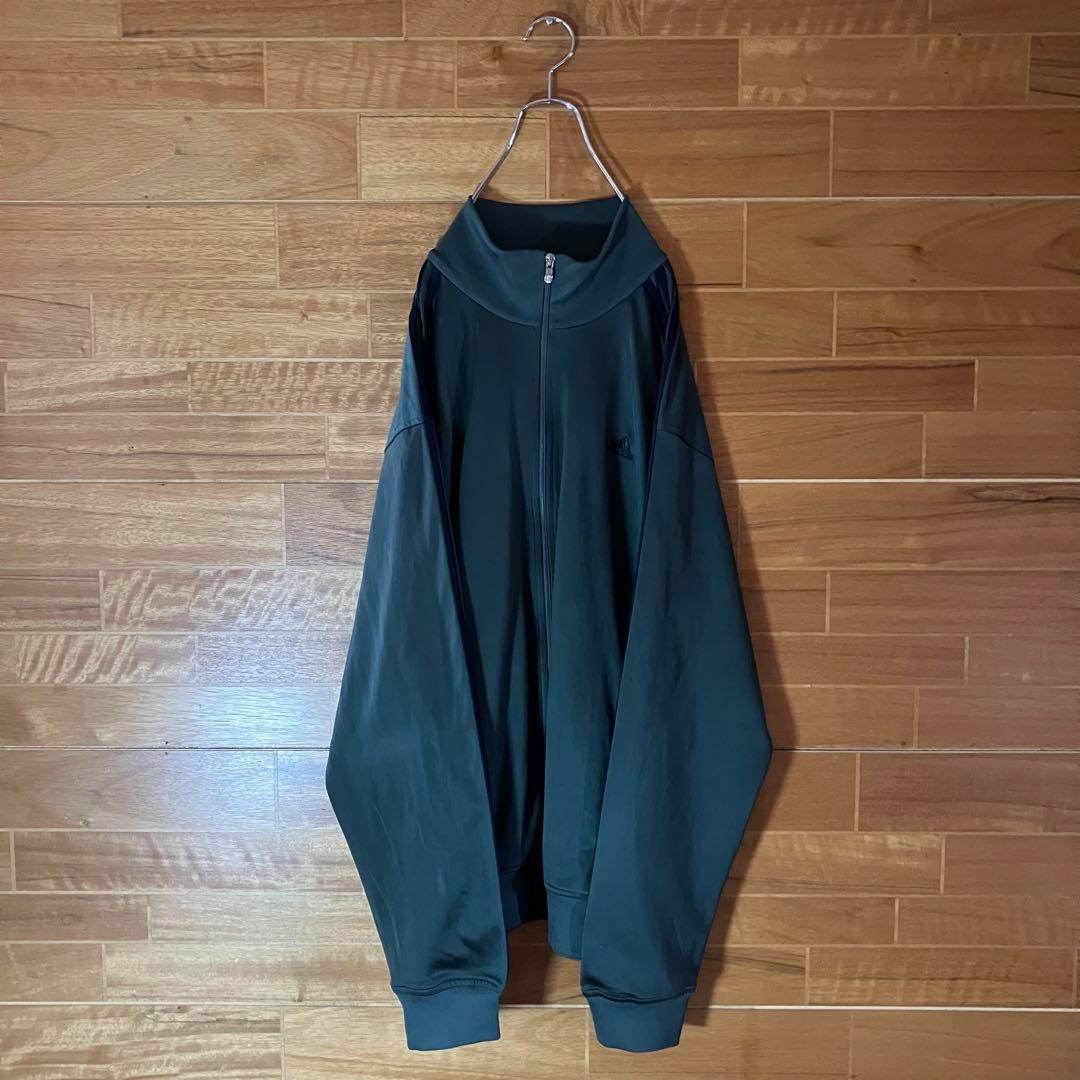 【希少カラー】adidas トラックジャケット　ジャージ　緑　ハイネック　3XO