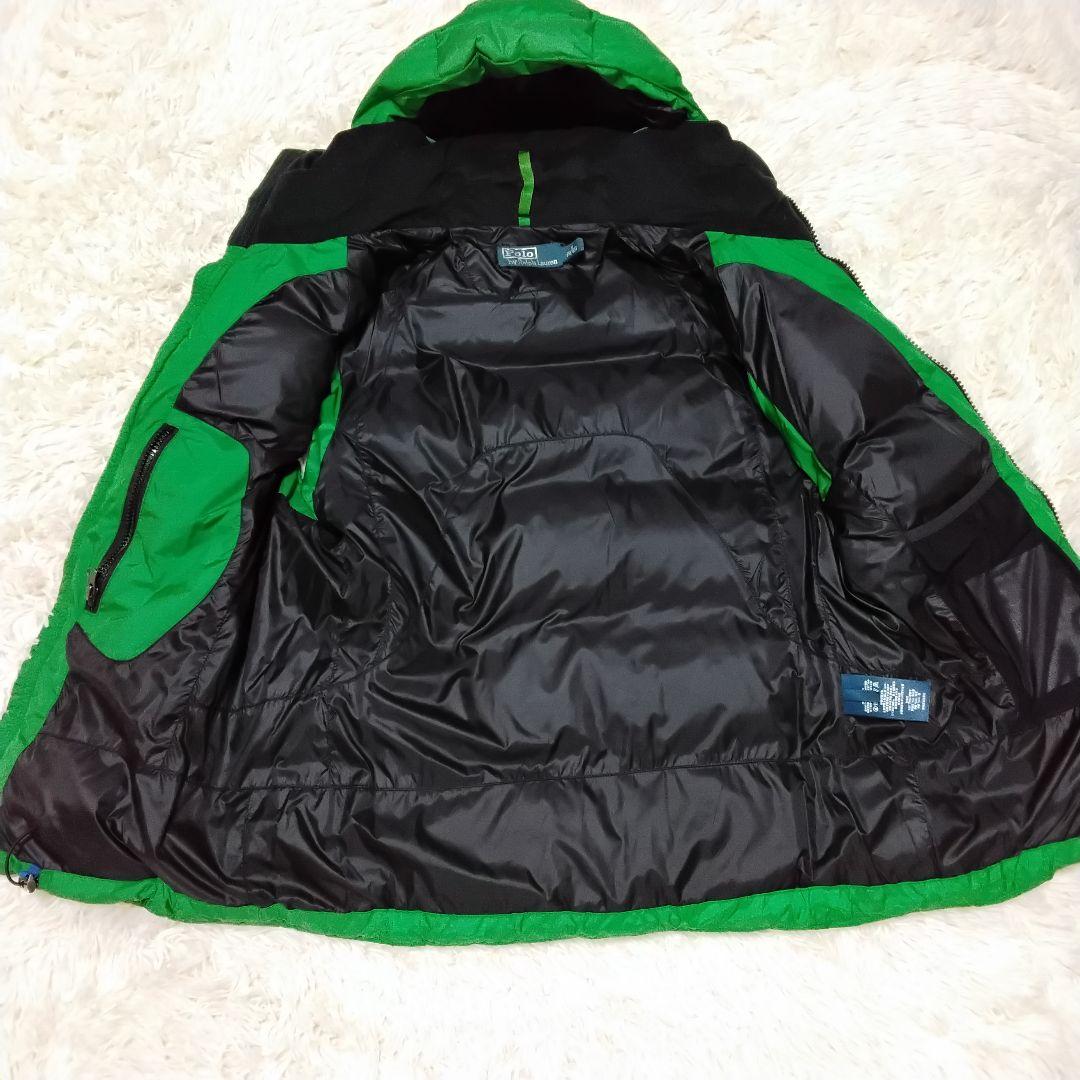 ポロバイラルフローレン フード付きダウンベスト ビッグポニー メンズS 星条旗