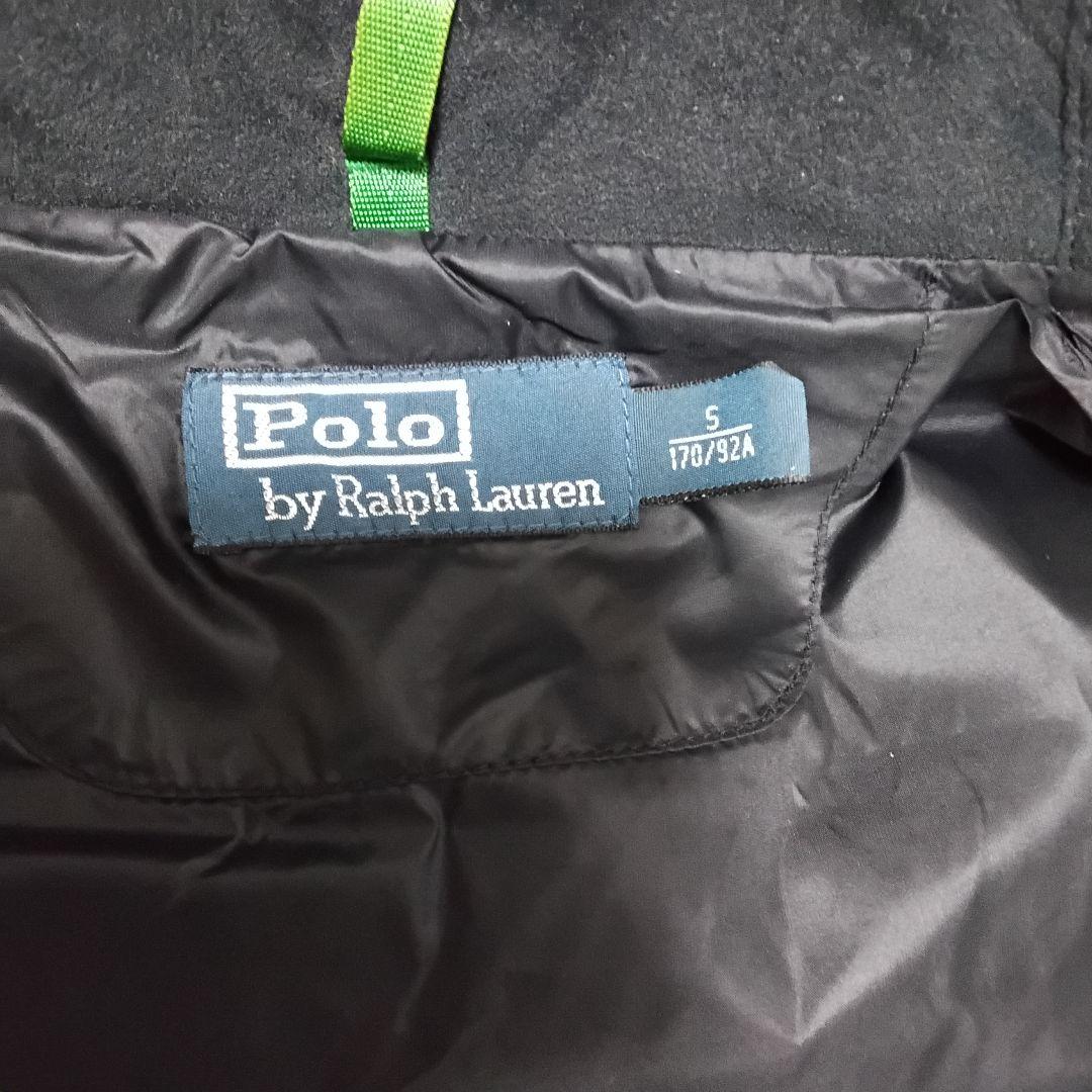 ポロバイラルフローレン フード付きダウンベスト ビッグポニー メンズS 星条旗