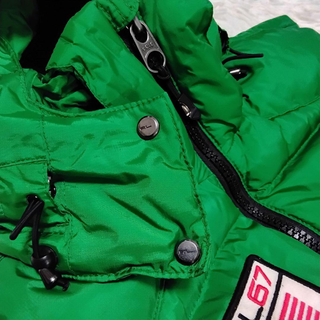 ポロバイラルフローレン フード付きダウンベスト ビッグポニー メンズS 星条旗