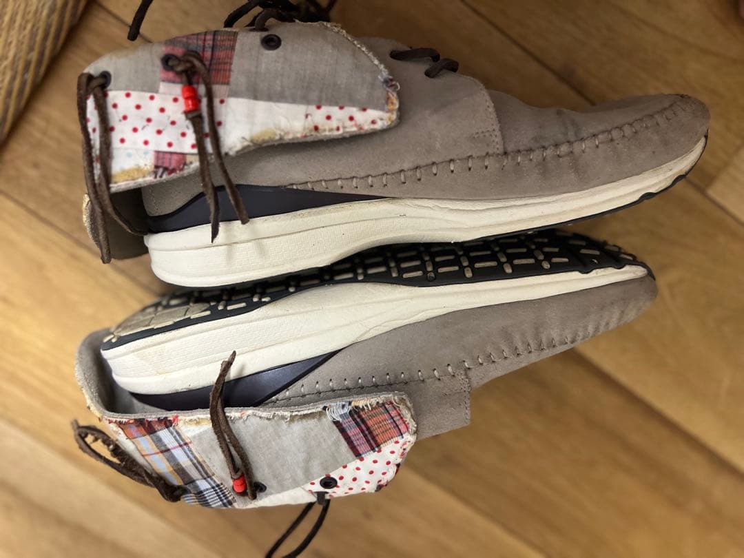 visvim fbt パッチワークベージュ スエード モカシン　サイズ10