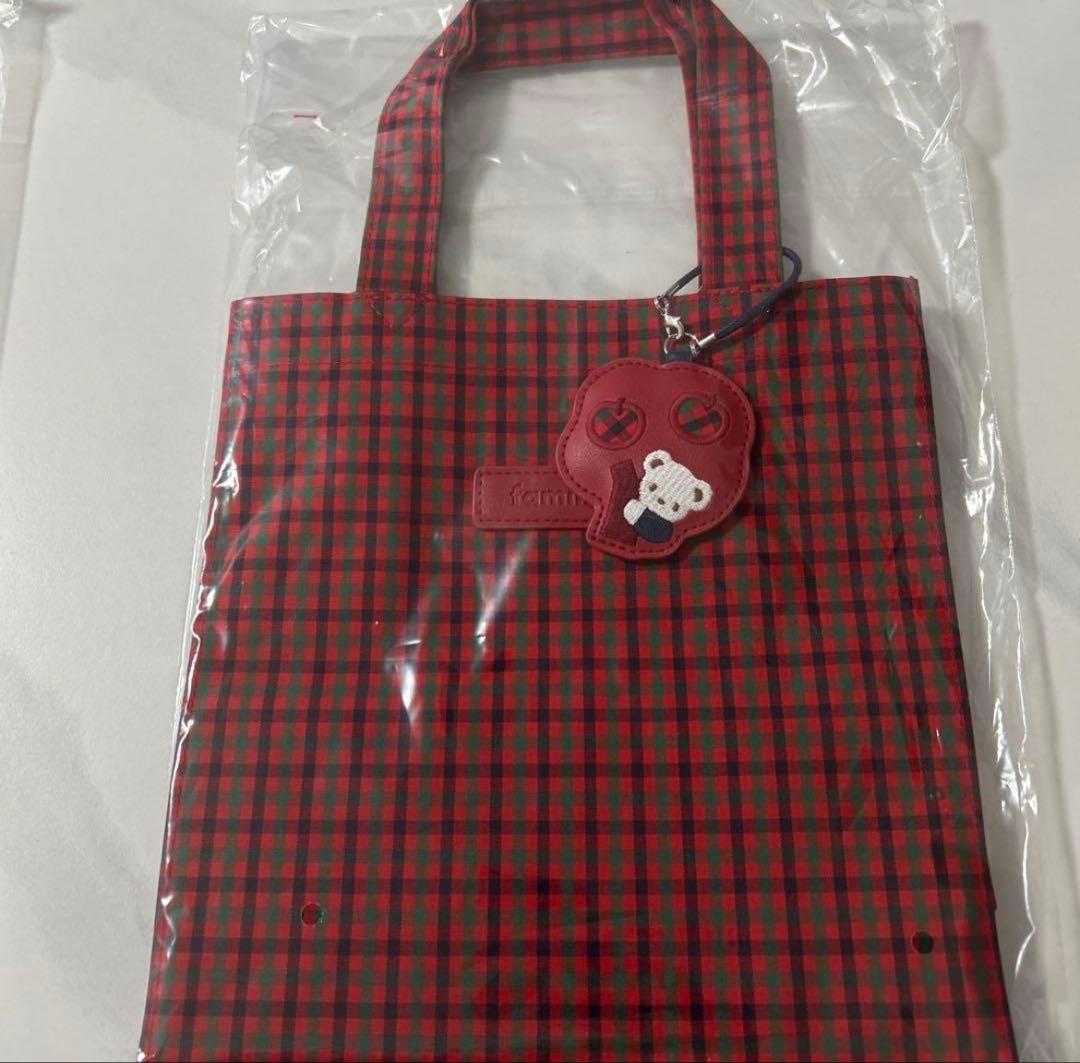 新品　未開封　familiar チェック柄トートバッグ　ファミリア