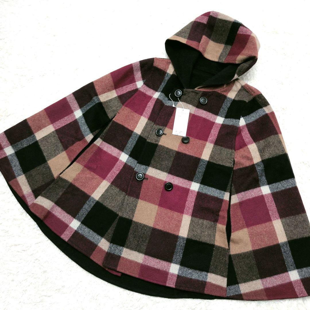 【未使用 タグ付き】ブルーレーベルクレストブリッジ　リバーシブル　ポンチョ　38