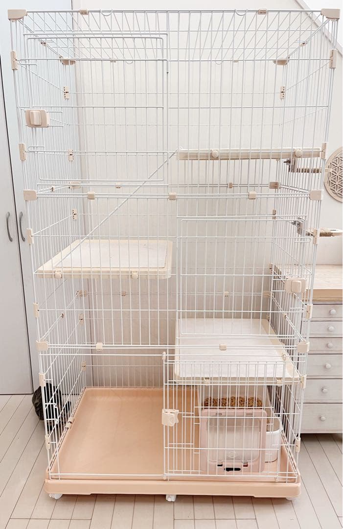 RAKU 猫 ケージ キャスター付