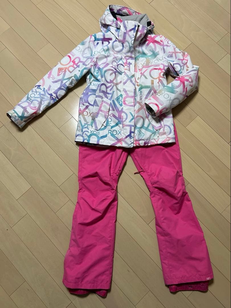 ROXY スキー　スノーボードウェア　Mサイズ　 女性用　ピンク　上下セット