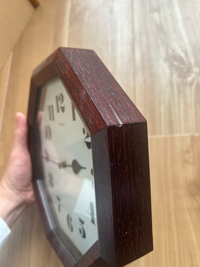 値下げ　渡辺力　八角形　ローズウッド　掛時計