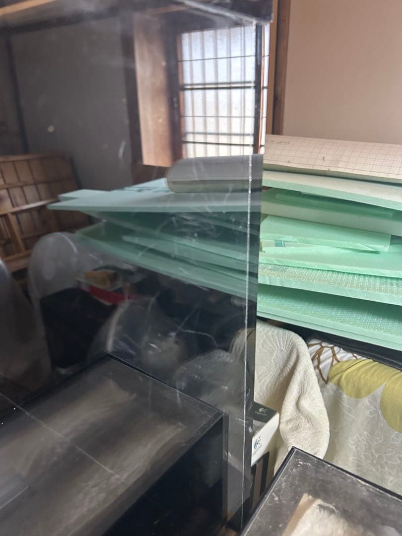 1500×600×550 アクリル水槽 上部フィルターセット蓋付き