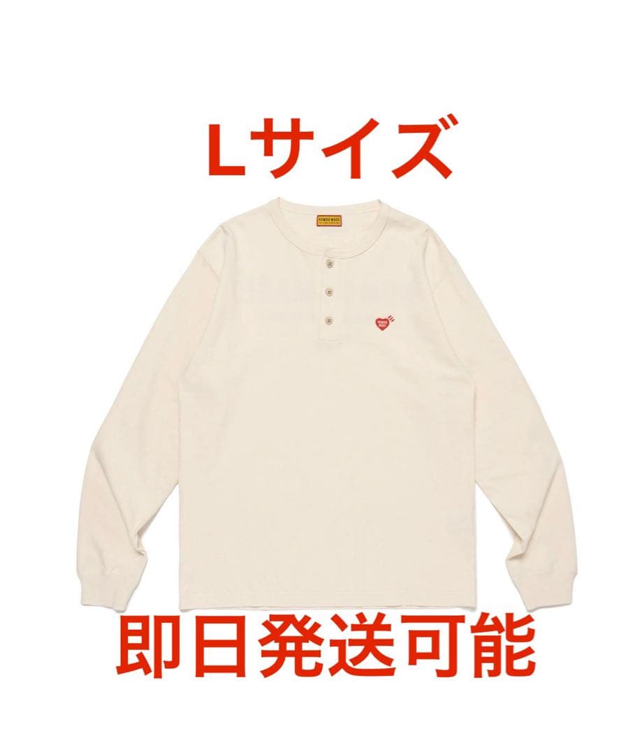 トップス HUMAN MADE Henley Neck L/S T-Shirt White