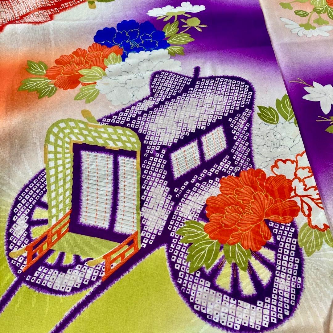 ジュニア　アンティーク　子供着物　七五三　十三詣り　袴　NO14