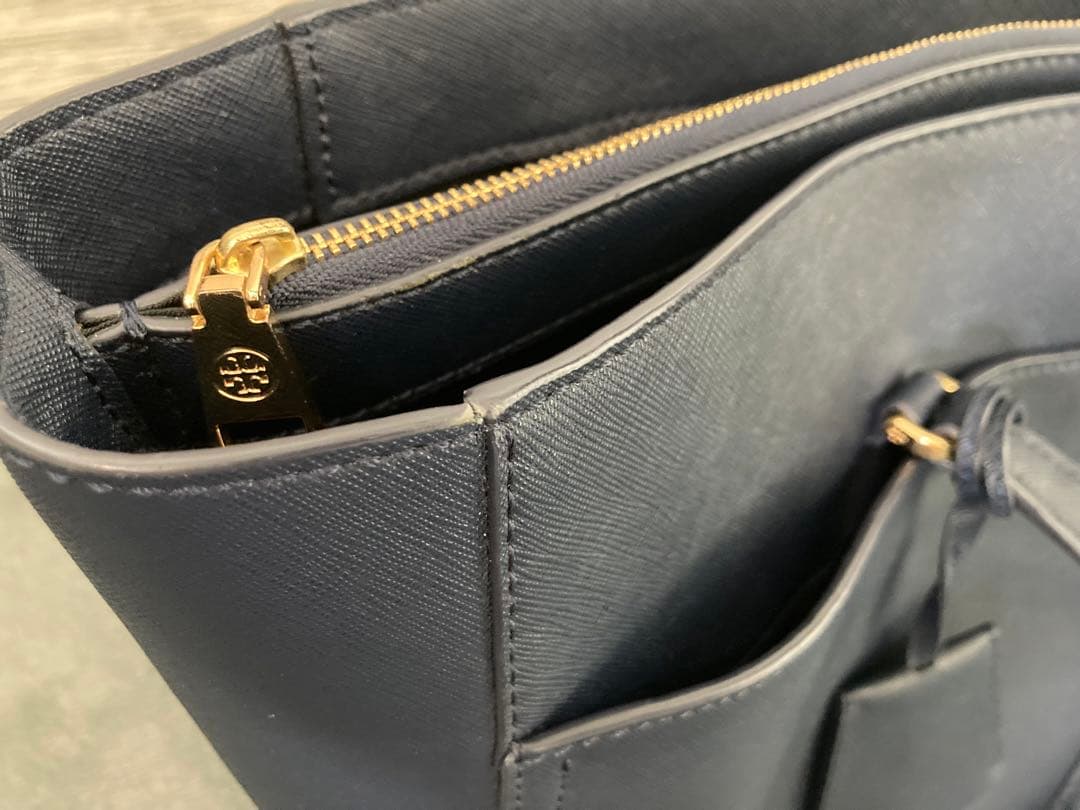 トリーバーチ　トートバッグ　ネイビー