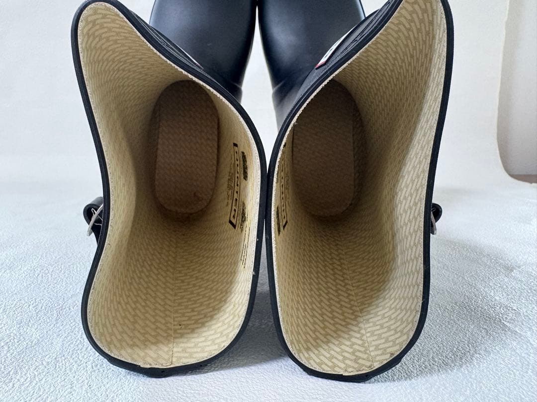 HUNTER ブラック 長靴 バックル付UK8黒