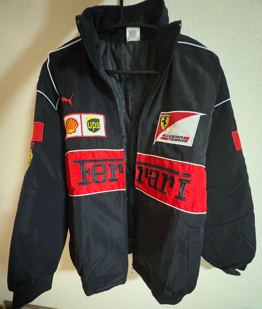 Ferrari F1 ジャケット L 黒 ( 即日発送可能)