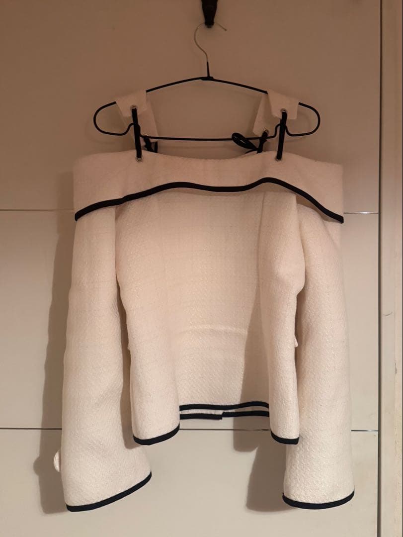 あざらしDarich ボンディングツイードオフショルチュニック