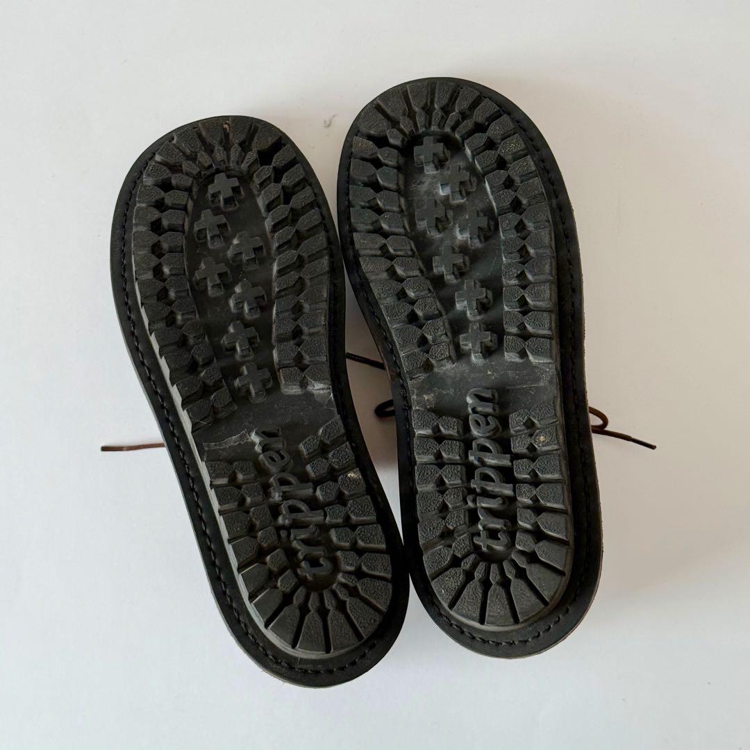 n*o様 trippen Haferl 39 箱あり ブラウンレザー レースアッ